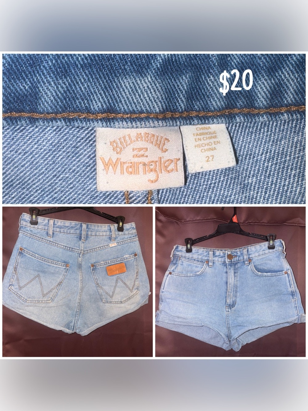 Wrangler Light Blue High-Rise Women’s Denim Shorts